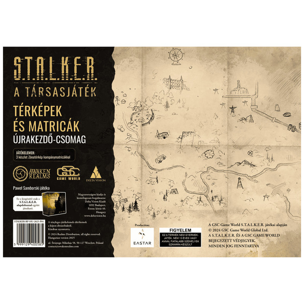 S.T.A.L.K.E.R.: A társasjáték – Térképek és matricák (újrakezdő csomag)