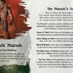 Arkham Horror: Curse of the Dark Pharaoh Expansion