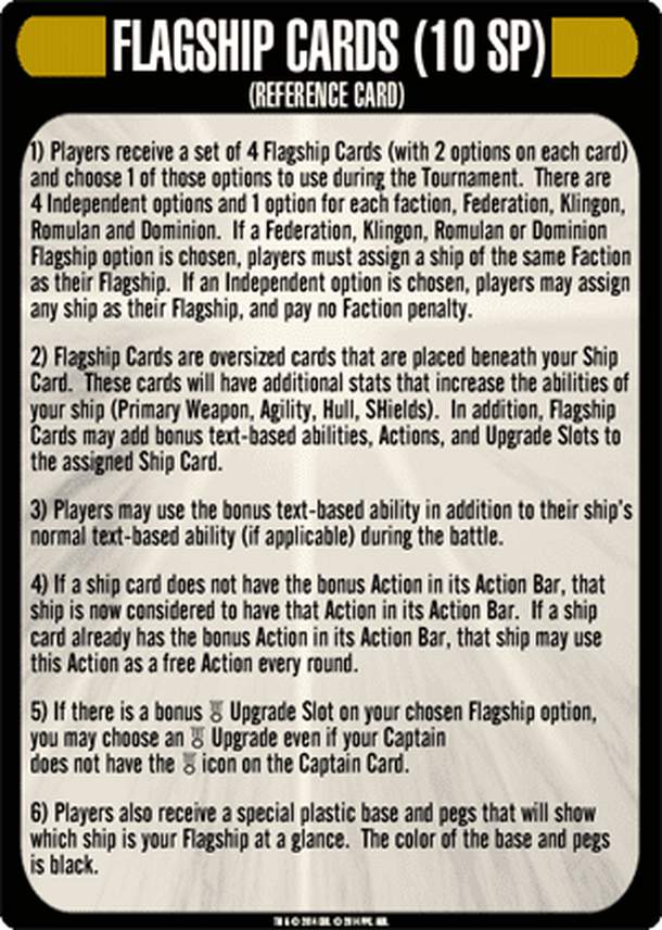 Star Trek: Attack Wing – Flagship Cards Resource