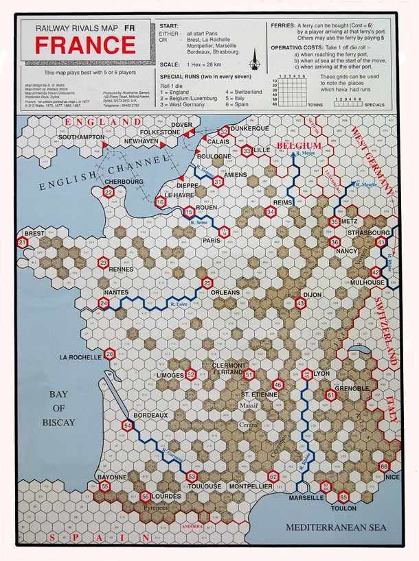 Railway Rivals Map FR: France