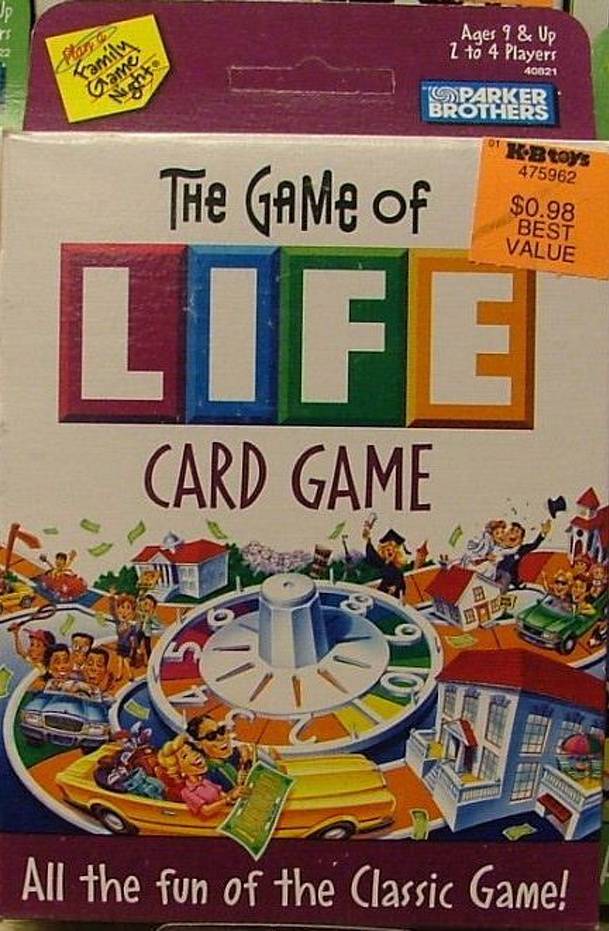 game of life cards and board