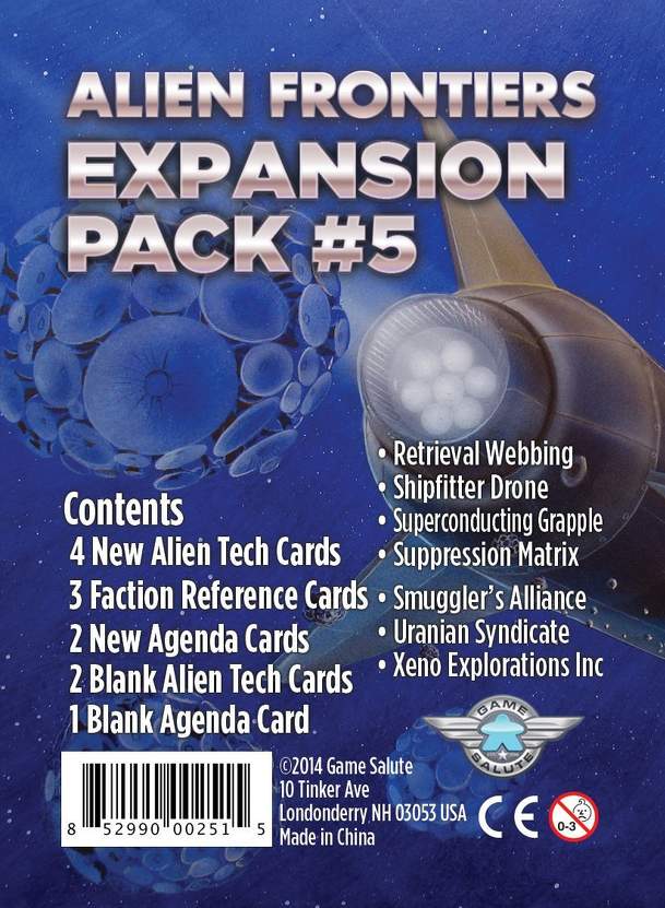 Alien Frontiers: Expansion Pack #5