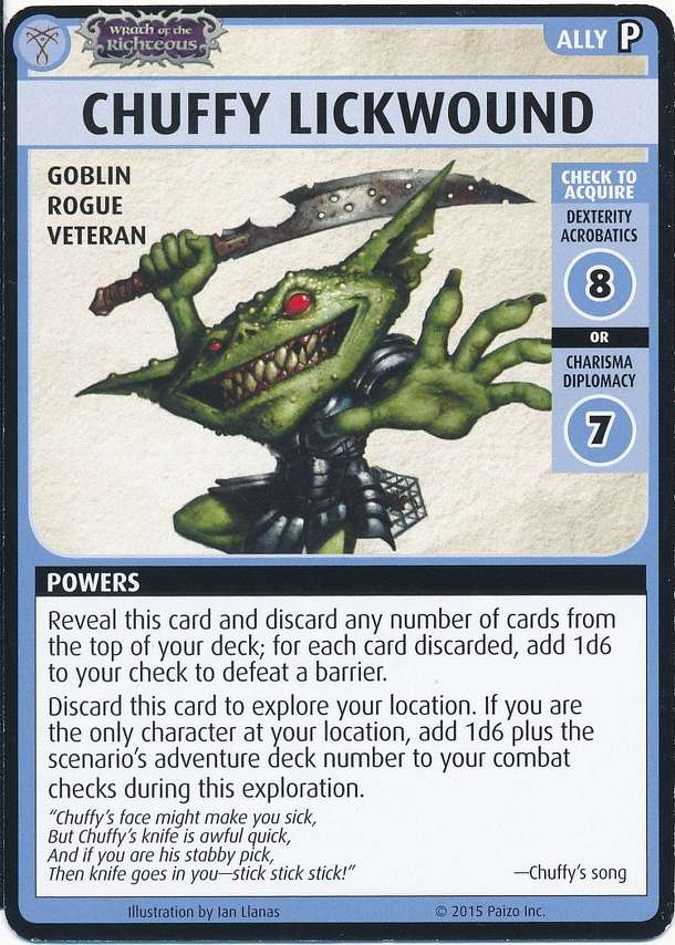 Pathfinder Adventure Card Game: Wrath of the Righteous – "Chuffy Lickwound" Promo Card