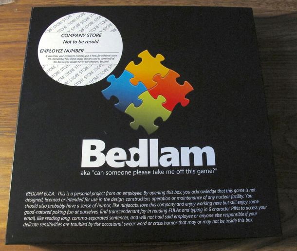 Bedlam: AKA The "Can Someone Take Me Off this Game?" Game