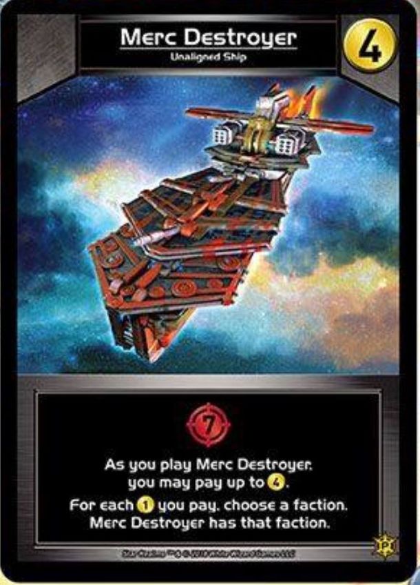 Star Realms: Merc Destroyer Promo Card