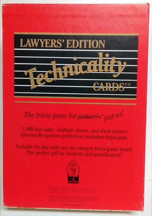 Lawyer's Edition Technicality Cards