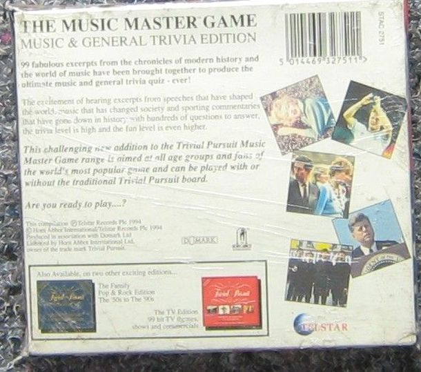 Trivial Pursuit The Music Master Game: Family Edition – Cassette Version