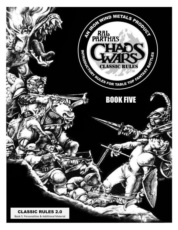 Ral Partha's Chaos Wars: Classic Rules – Book Five: Personalities & Additional Material
