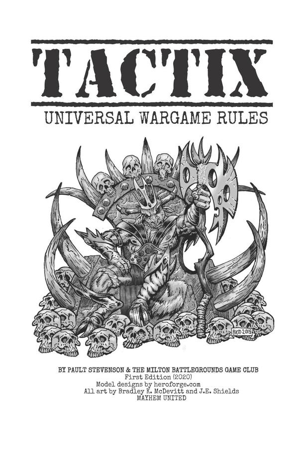 TACTIX: Universal Wargame Rules