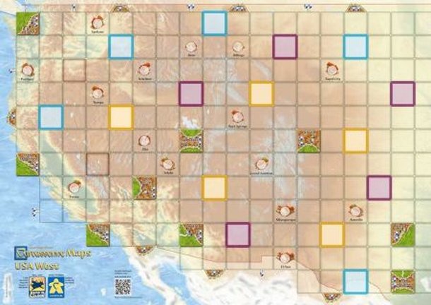 Carcassonne Maps: USA West
