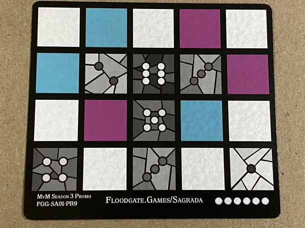 Sagrada: Promo 9 – Man Vs Meeple Window Pattern Card