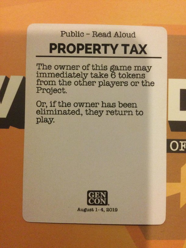 We’re Doomed!: Property Tax Promo Card