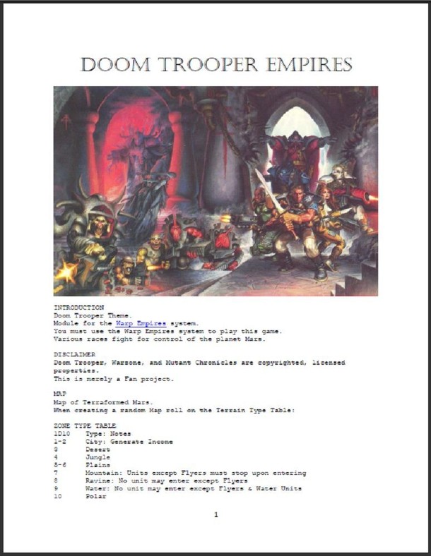 Doom Trooper Empires